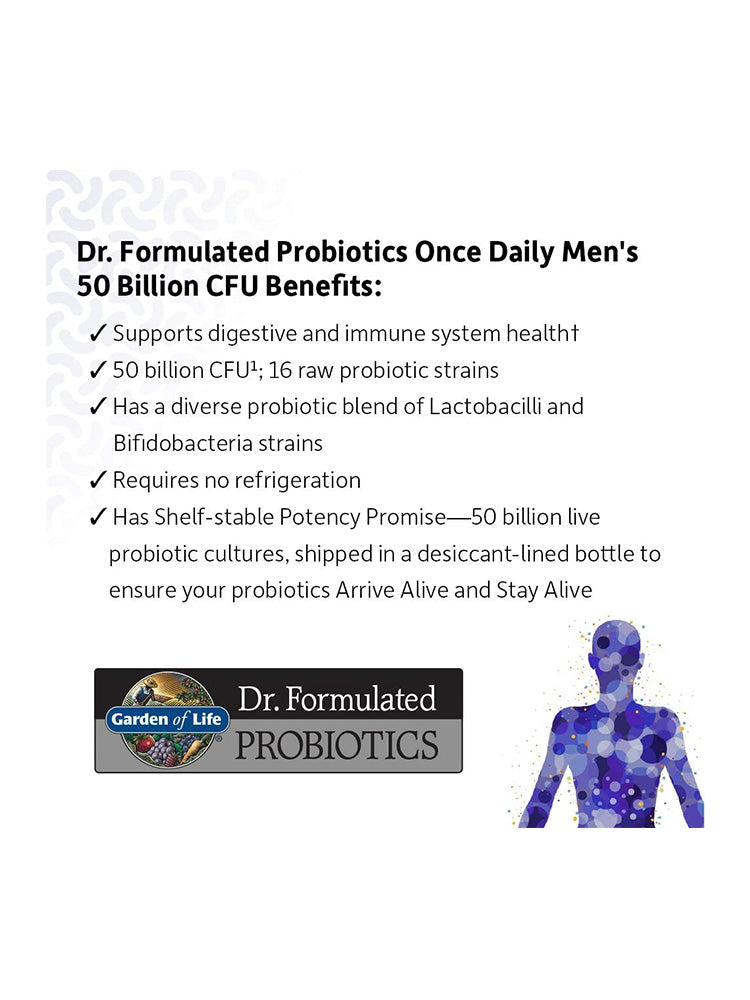 Garden of Life Dr. Formulated Probiotics Once Daily Mens Shelf 30 capsules