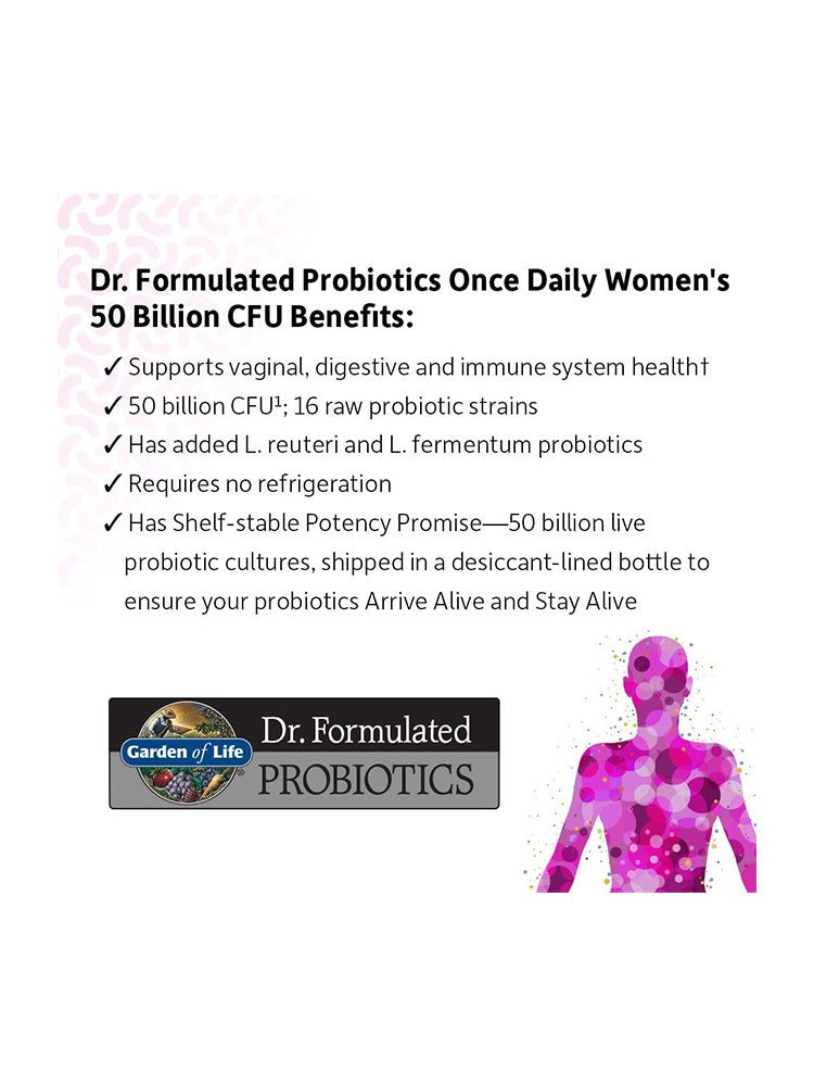 Garden of Life Dr. Formulated Probiotics Once Daily Women's Shelf 30 capsules