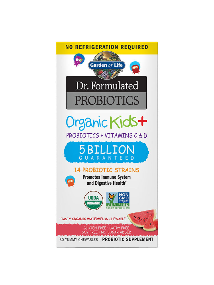 Garden of Life Dr. Formulated Probiotics Organic Kids Watermelon Shelf 30 Chewables